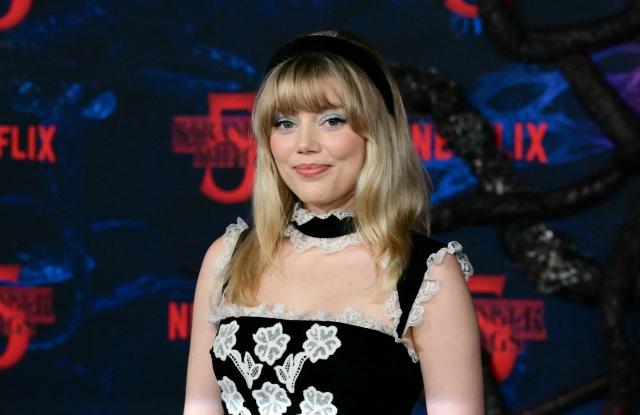 US actress Grace Van Dien attends the world premiere of Netflix's "Stranger Things", Season 5, at the TCL Chinese theatre in Los Angeles on November 6, 2025. (Photo by Frederic J. Brown / AFP)