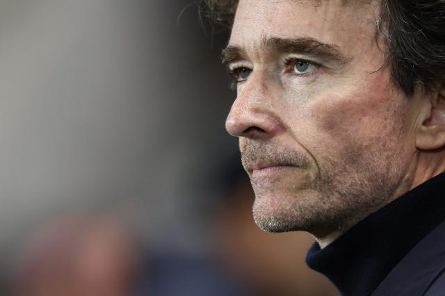 French representative of the Agache family holding company Antoine Arnault looks on during the French L1 football match between Paris FC and Stade Rennais FC at the Stade Jean-Bouin in Paris on November 7, 2025. (Photo by FRANCK FIFE / AFP)