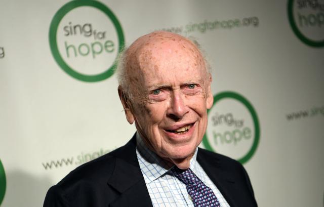 (FILES) Dr. James Watson attends the Sing For Hope 10th Anniversary Gala on October 24, 2016 in New York City. James Watson -- the Nobel laureate co-credited with the pivotal discovery of DNA's double-helix structure, but whose career was later tainted by his repeated racist remarks -- has died, his former lab said on November 7, 2025. He was 97. (Photo by ANGELA WEISS / AFP)