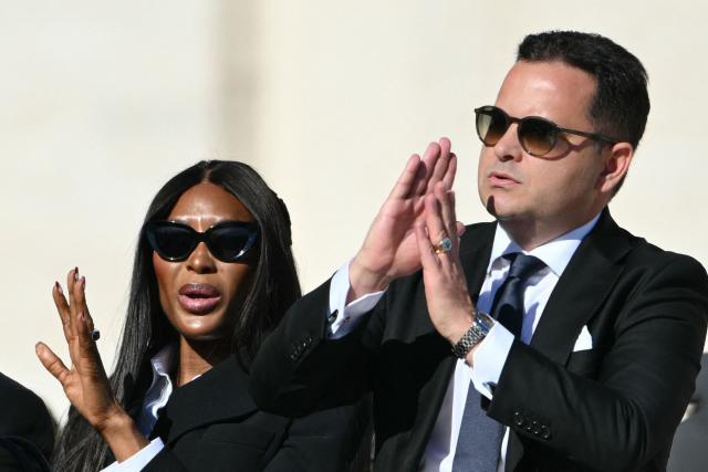 British supermodel and actress Naomi Campbell attends the Pope's  weekly general audience at St. Peter square in the Vatican on November 12, 2025. (Photo by Alberto PIZZOLI / AFP)