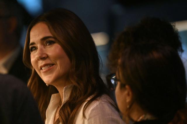 Denmark's Queen Mary visits Utinga Park in the sidelines of the COP30 UN Climate Change Conference in Belem, Para State, Brazil on November 12, 2025. (Photo by Mauro PIMENTEL / AFP)