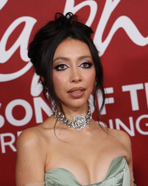 Mexican-Cuban artist Alisun attends the Latin Recording Academy Person of the Year gala at the Mandalay Bay South Convention Center in Las Vegas, Nevada on November 12, 2025. The 2025 Latin Recording Academy Person of the Year honour has been awarded to Spanish singer Raphael. (Photo by Michael Tran / AFP)