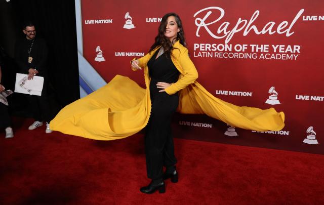 Spanish singer and composer Silvia Perez Cruz attends the Latin Recording Academy Person of the Year gala at the Mandalay Bay South Convention Center in Las Vegas, Nevada on November 12, 2025. The 2025 Latin Recording Academy Person of the Year honour has been awarded to Spanish singer Raphael. (Photo by Michael Tran / AFP)