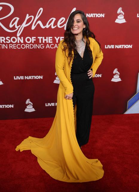 Spanish singer and composer Silvia Perez Cruz attends the Latin Recording Academy Person of the Year gala at the Mandalay Bay South Convention Center in Las Vegas, Nevada on November 12, 2025. The 2025 Latin Recording Academy Person of the Year honour has been awarded to Spanish singer Raphael. (Photo by Michael Tran / AFP)