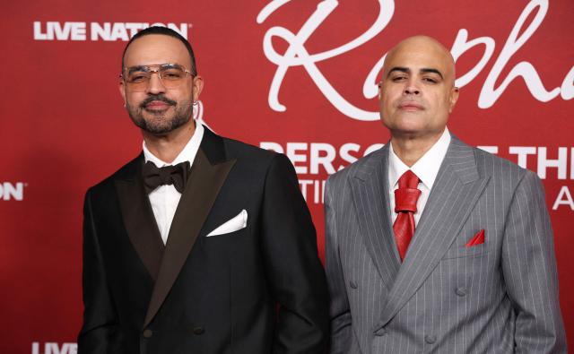 Band Coast City attend the Latin Recording Academy Person of the Year gala at the Mandalay Bay South Convention Center in Las Vegas, Nevada on November 12, 2025. The 2025 Latin Recording Academy Person of the Year honour has been awarded to Spanish singer Raphael. (Photo by Michael Tran / AFP)