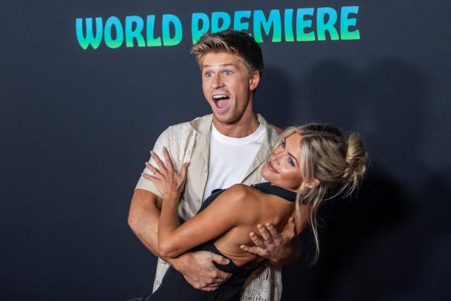 US conservationist Robert Irwin and Witney Carson attend the world premiere of Walt Disney Animation Studios' "Zootopia 2" in Los Angeles, California, on November 13, 2025. (Photo by Apu GOMES / AFP)