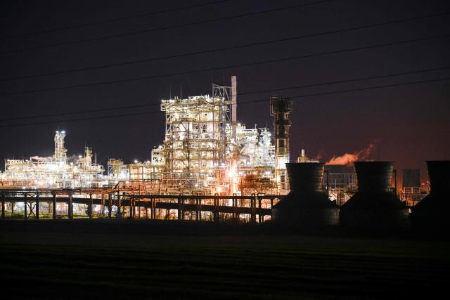 A photograph taken on November 14, 2025, shows the Russia-owned Lukoil Neftochim refinery  near the city of Burgas, on the Black sea coast. Bulgaria on November 14, 20205 nominated a senior government official to take control of a major Lukoil refinery in the east of the country following US sanctions against the Russian oil giant. Lukoil has owned the Neftochim plant -- the largest oil refinery in the Balkans -- in the Black Sea city of Burgas since 1999 (Photo by Nikolay DOYCHINOV / AFP)