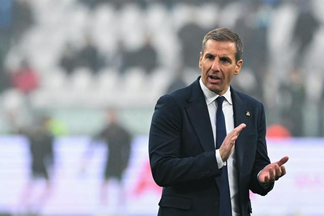 Italy's headcoach Gonzalo Quesada gestures ahead of the Autumn Nations Series international rugby union test match between Italy and South Africa, at the Allianz Stadium in Turin, on November 15, 2025. (Photo by Stefano RELLANDINI / AFP)