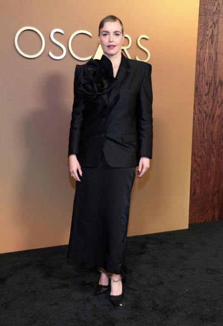 German actress Nina Hoss attends the 16th Governors Awards at the Ray Dolby Ballroom at Ovation Hollywood in Los Angeles on November 16, 2025. (Photo by VALERIE MACON / AFP)