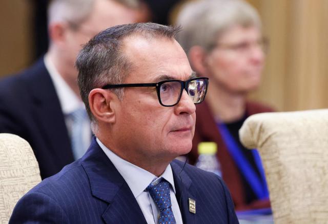 President of the Deutsche Bundesbank Joachim Nagel looks on during a high-level meeting at the Diaoyutai State Guesthouse in Beijing on November 17, 2025. (Photo by Maxim Shemetov / POOL / AFP)