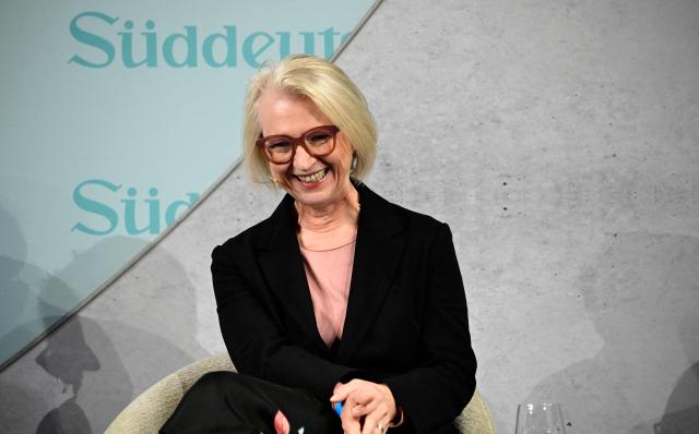 Chairwoman of the German Council of Economic Experts Monika Schnitzer attends an economic summit hosted by German newspaper Süddeutsche Zeitung at the Adlon Hotel in Berlin on November 17, 2025. (Photo by Tobias SCHWARZ / AFP)
