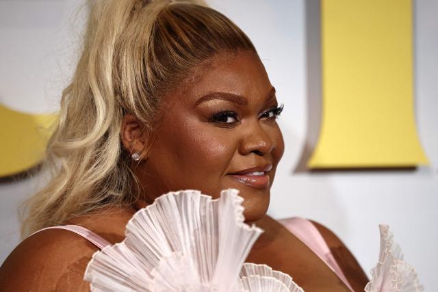 US actor Da'Vine Joy Randolph poses on the red carpet on arrival for the UK Premiere of "Eternity" at The Cinema in the Power Station in London on November 17, 2025. (Photo by HENRY NICHOLLS / AFP)