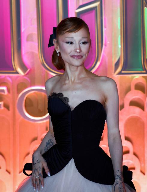 US singer-songwriter Ariana Grande attends the premiere of "Wicked: For Good" at Lincoln Center for the Performing Arts in New York on November 17, 2025. (Photo by kena betancur / AFP)