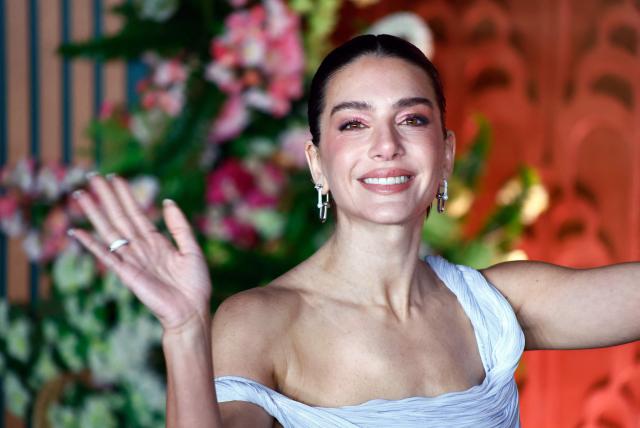 Argentine model Valentina Ferrer attends the premiere of "Wicked: For Good" at Lincoln Center for the Performing Arts in New York on November 17, 2025. (Photo by kena betancur / AFP)