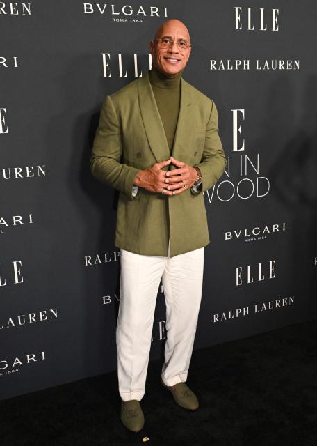US actor Dwayne Johnson attends Elle 2025 Women in Hollywood celebration at the Four Seasons hotel in Beverly Hills, California on November 17, 2025. (Photo by Lisa O'CONNOR / AFP)