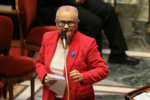 France's Decentralisation Minister Francoise Gatel addresses MPs during a session of questions to the government at the French National Assembly in Paris, on November 18, 2025. An unidentified gunman killed Mehdi Kessaci, who wanted to become a police officer, on November 13, 2025 in Marseille. (Photo by Alain JOCARD / AFP)