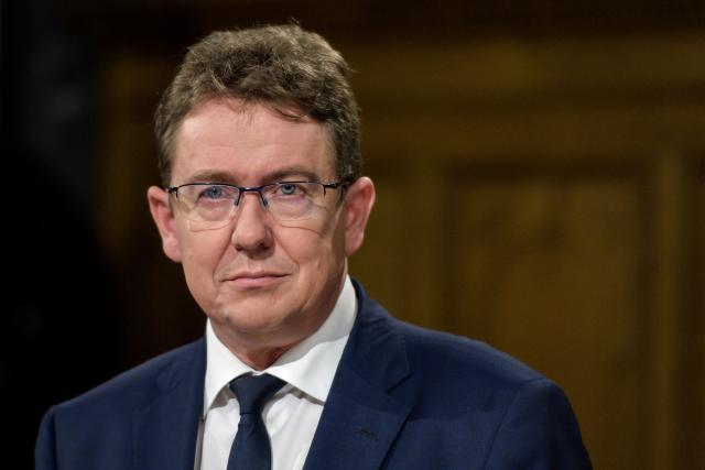 (FILES) Swiss People's Party (SVP) President Albert Rosti attends a TV debate during the general election on October 20, 2019 in Switzerland's capital Bern. Swiss Transport Minister Albert Rosti will represent Switzerland in attendance of the COP30 in Belem. COP30 host Brazil released a draft pact on Tuesday, hoping to get nations to agree on the most contentious points as soon as Wednesday, two days before the conference is scheduled to end in the Amazonian city. (Photo by Fabrice COFFRINI / AFP)