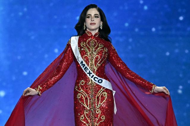 TOPSHOT - Miss Mexico Fatima Bosch takes part in the final competition of the 2025 Miss Universe pageant in Nonthaburi, north of Bangkok, on November 21, 2025. (Photo by Lillian SUWANRUMPHA / AFP)