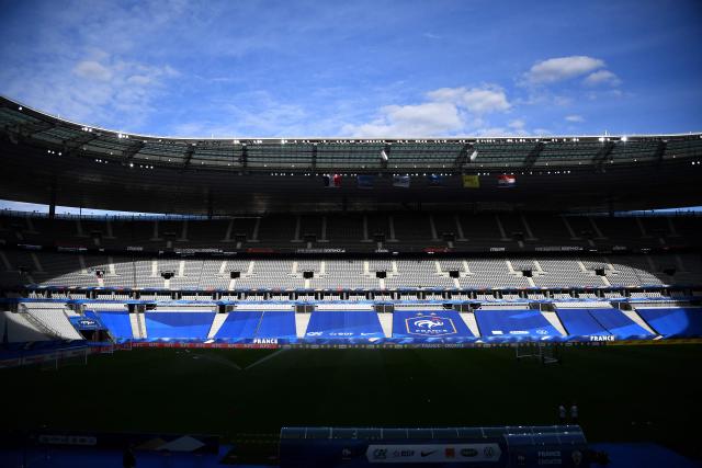 (FILES) A picture taken on September 7, 2020, shows a general view of the Stade de France in Saint-Denis, outside Paris, on the eve of the UEFA Nations League Group 3 football match against Croatia. The French Football Federation (FFF) has reached an agreement on principle with GL Events, concessionary of the Stade de France since August 2025, for France's national football team to return to the stadium in 2026, the FFF president announced on November 21, 2025. (Photo by FRANCK FIFE / AFP)