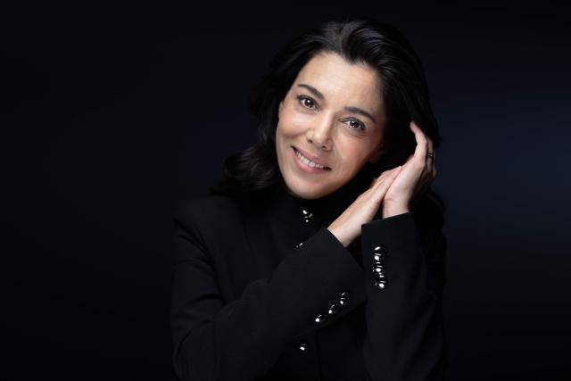 La France Insoumise - Nouveau Front Populaire's MP and candidate for the municipal elections in Paris Sophia Chikirou, poses during a photo session in Paris on November  21, 2025. (Photo by JOEL SAGET / AFP)