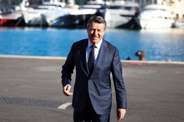 Vice-president for French right wing party Horizons and Nice's mayor Christian Estrosi, poses for pictures ahead of a meeting to launch his campaign for the 2026 French Municipal Elections, in Nice, southeastern France, on November 22, 2025. (Photo by Valery HACHE / AFP)
