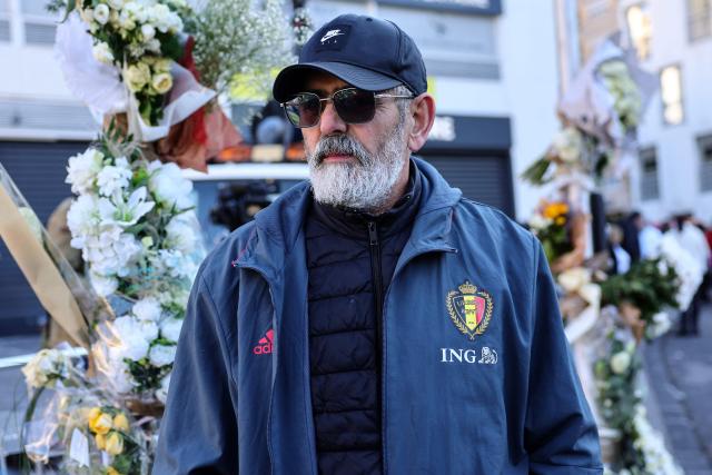 Ahmed Kessaci, father of Mehdi Kessaci, looks on before a march in tribute to his son and to protest against drug trafficking, in Marseille, southern France, on November 22, 2025. Mehdi Kessaci, the 22-year-old younger brother of ecologist and anti-drug activist Amine Kessaci, who wanted to become a police officer, was shot dead near a concert hall by two people on a motorbike, on November 13. More than a week after this tragedy, Mehdi Kessaci's family is calling for a gathering at the roundabout where he was murdered by two men on a motorbike under the slogan: "Justice for Mehdi, 20, who died for nothing". Other initiatives are planned in some 25 towns and cities. (Photo by CLEMENT MAHOUDEAU / AFP)
