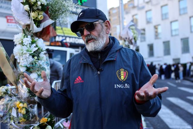 Ahmed Kessaci, father of Mehdi Kessaci, speaks before a march in tribute to his son and to protest against drug trafficking, in Marseille, southern France, on November 22, 2025. Mehdi Kessaci, the 22-year-old younger brother of ecologist and anti-drug activist Amine Kessaci, who wanted to become a police officer, was shot dead near a concert hall by two people on a motorbike, on November 13. More than a week after this tragedy, Mehdi Kessaci's family is calling for a gathering at the roundabout where he was murdered by two men on a motorbike under the slogan: "Justice for Mehdi, 20, who died for nothing". Other initiatives are planned in some 25 towns and cities. (Photo by CLEMENT MAHOUDEAU / AFP)