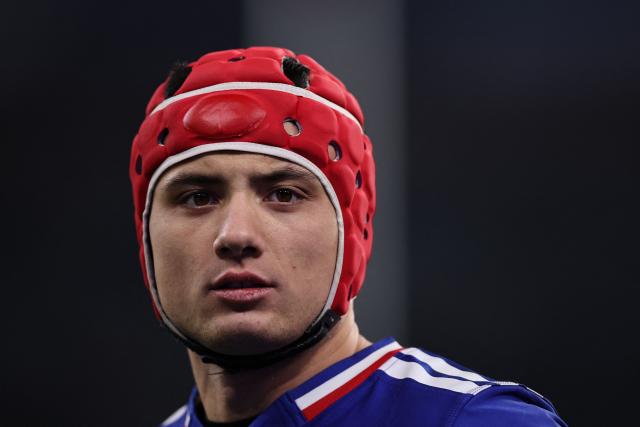 France's wing #11 Louis Bielle-Biarrey looks on after winning the Autumn Nations Series international rugby union test match between France and Australia at the Stade de France in Saint-Denis, north of Paris, on November 22, 2025. (Photo by Anne-Christine POUJOULAT / AFP)