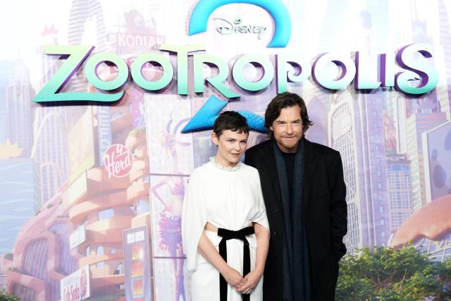 US actors Ginnifer Goodwin (L) and Jason Bateman (R) pose on the red carpet on arrival for the UK Premiere of "Zootropolis 2"  in London on November 23, 2025. (Photo by CARLOS JASSO / AFP)