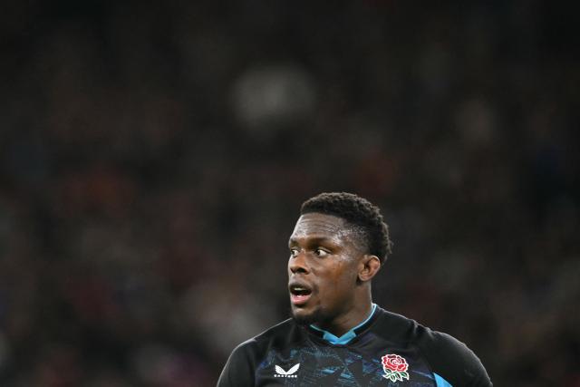 England's lock Maro Itoje looks on during the Autumn Nations Series international rugby union match between England and Argentina at Allianz Stadium, Twickenham, in south-west London, on November 23, 2025. (Photo by JUSTIN TALLIS / AFP)