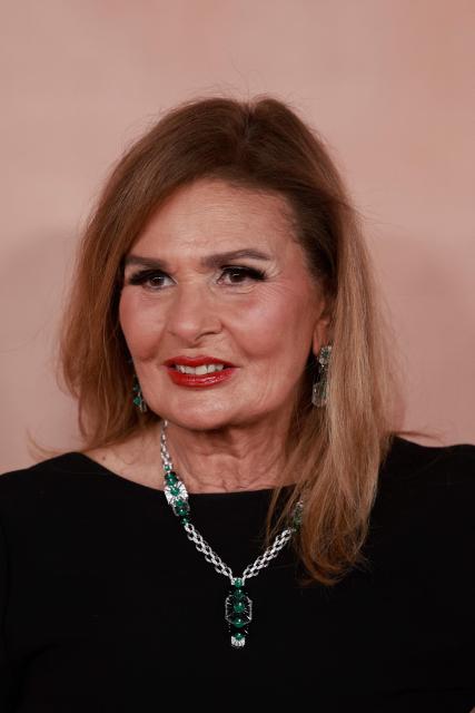 Egyptian actress Yousra attends the Franca Fund Gala 2025 at the Museum of Islamic Art in Doha, Qatar on November 23, 2025. (Photo by Karim JAAFAR / AFP)