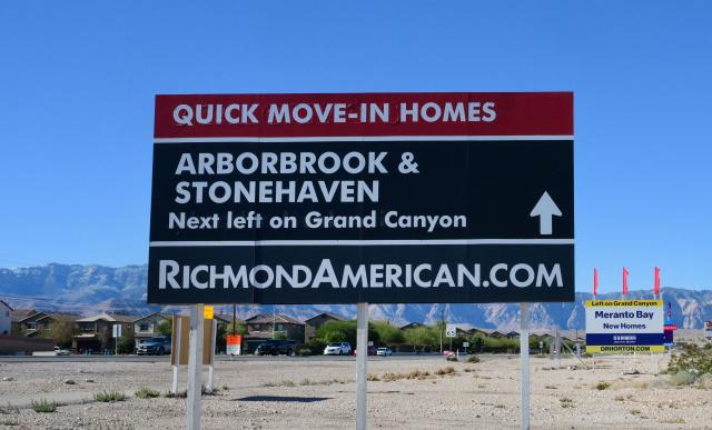 A new housing development is seen in Las Vegas, Nevada on November 23, 2025. Home sales have been bogged down in recent years as mortgage rates climbed and inventory was limited. But the 30-year fixed-rate mortgage hovered around 6.2 percent and 6.3 percent in October, down from prior months. (Photo by Frederic J. BROWN / AFP)