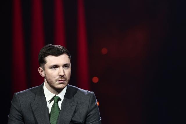 Pierre-Marie Seve looks on during "Face a vous - Les grands enjeux de demain" (Face to face with you - The major challenges of tomorrow) debate show hosted by French weekly newspaper Le Journal du Dimanche (JDD) at the Le Dome de Paris - Palais des Sports in Paris on November 25, 2025. (Photo by Thibaud MORITZ / AFP)