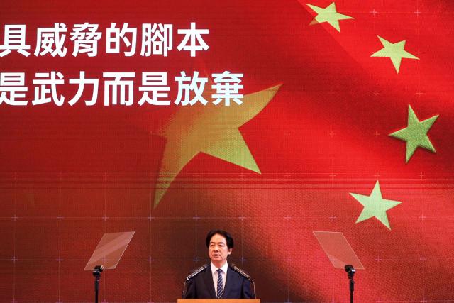 Taiwan's President Lai Ching-te holds a news conference on protecting national security at the Presidential Office Building in Taipei on November 26, 2025. Lai said his government will propose $40 billion in additional defence spending over several years, as the democratic island seeks to deter a potential Chinese invasion. (Photo by I-Hwa Cheng / AFP)
