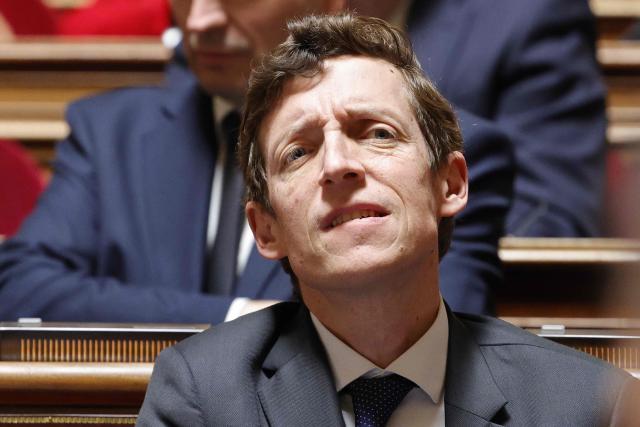 France's Education Minister Edouard Geffray attends a session of questions to the government at the Senate, the French Parliament upper house, in Paris on November 26, 2025. (Photo by GEOFFROY VAN DER HASSELT / AFP)