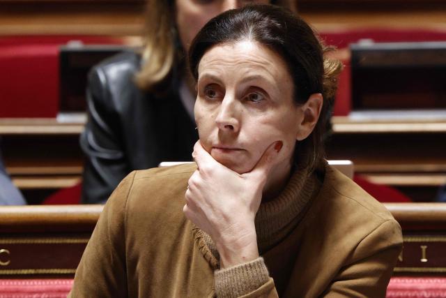 France’s junior Minister in charge of disabilities Charlotte Parmentier-Lecocq attends a session of questions to the government at the Senate, the French Parliament upper house, in Paris on November 26, 2025. (Photo by GEOFFROY VAN DER HASSELT / AFP)