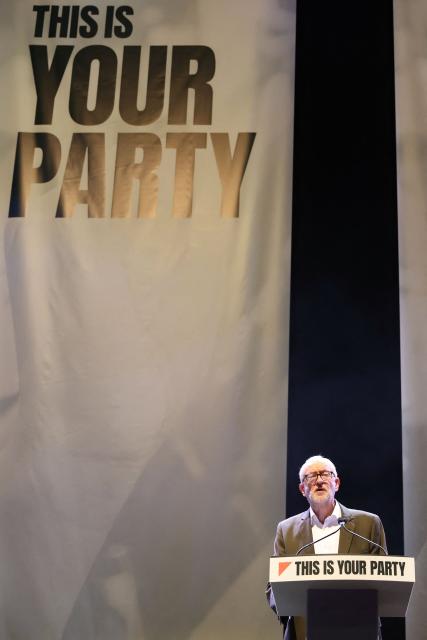 Former Labour Party leader and co-founder of "Your Party", Jeremy Corbyn delivers a speech on the first day of the Founding Conference for Your Party in Liverpool, north-west England, on November 29, 2025. A new UK political party involving veteran socialist Jeremy Corbyn opens its inaugural conference Saturday, seeking to move on from a messy launch and become a viable left-wing challenger to Labour. (Photo by Darren Staples / AFP)