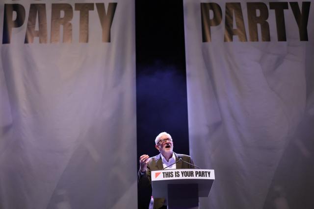 Former Labour Party leader and co-founder of "Your Party", Jeremy Corbyn delivers a speech on the first day of the Founding Conference for Your Party in Liverpool, north-west England, on November 29, 2025. A new UK political party involving veteran socialist Jeremy Corbyn opens its inaugural conference Saturday, seeking to move on from a messy launch and become a viable left-wing challenger to Labour. (Photo by Darren Staples / AFP)