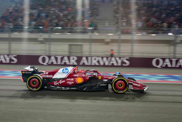 Ferrari's Monegasque driver Charles Leclerc drives during the sprint race ahead of the Formula One Qatar Grand Prix at the Lusail International Circuit in Lusail on November 29, 2025. (Photo by Altaf Qadri / POOL / AFP)