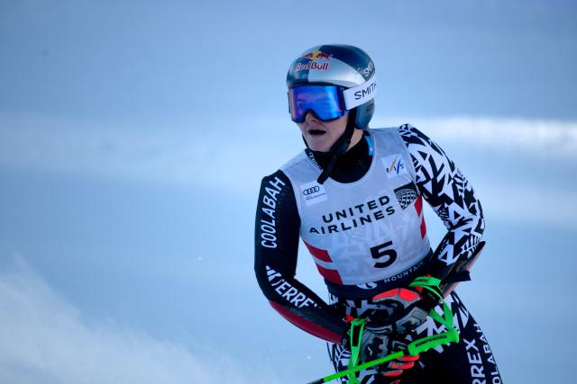 Alice Robinson of New Zealand reacts after skiing the 2nd run of the Women’s Giant Slalom during the Stifel Copper Cup 2025 at Copper Mountain on November 29, 2025 in Copper Mountain, Colorado. (Photo by Jason Connolly / AFP)