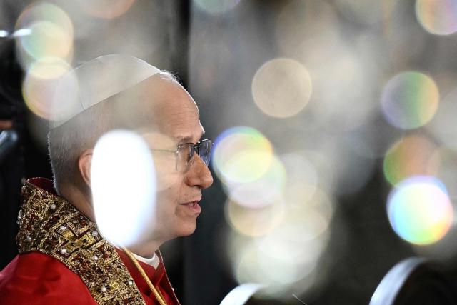 TOPSHOT - Pope Leo XIV takes part in a Divine Liturgy at Patriarchal Church of Saint George, in Istanbul on November 30, 2025. (Photo by YASIN AKGUL / AFP)