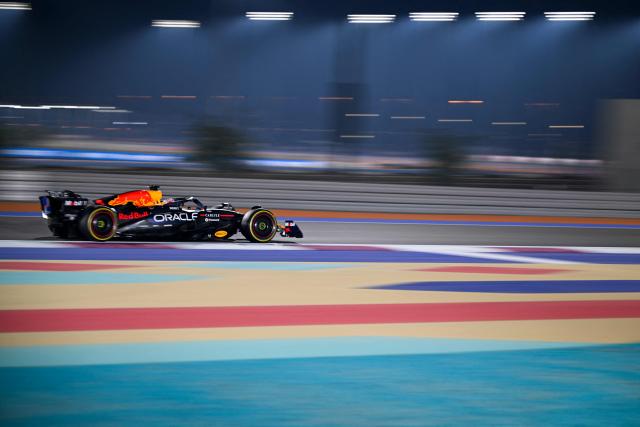 Red Bull Racing's Dutch driver Max Verstappen drives during the Formula One Qatar Grand Prix at the Lusail International Circuit in Lusail on November 30, 2025. (Photo by Mahmud HAMS / AFP)