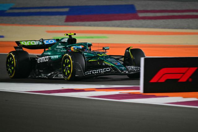 Aston Martin's Spanish driver Fernando Alonso drives during the Formula One Qatar Grand Prix at the Lusail International Circuit in Lusail on November 30, 2025. (Photo by Andrej ISAKOVIC / AFP)