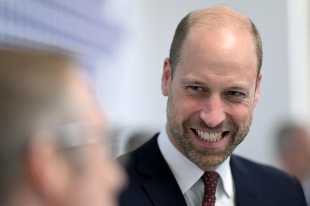 Britain's Prince William, Prince of Wales, pays a visit to the newly opened facility of international semiconductor company KLA in the city of Newport, Wales, on December 1, 2025. (Photo by Matthew Horwood / POOL / AFP)