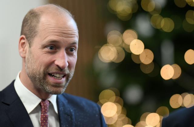 Britain's Prince William, Prince of Wales, pays a visit to the newly opened facility of international semiconductor company KLA in the city of Newport, Wales, on December 1, 2025. (Photo by Matthew Horwood / POOL / AFP)