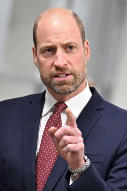Britain's Prince William, Prince of Wales, pays a visit to the newly opened facility of international semiconductor company KLA in the city of Newport, Wales, on December 1, 2025. (Photo by Matthew Horwood / POOL / AFP)