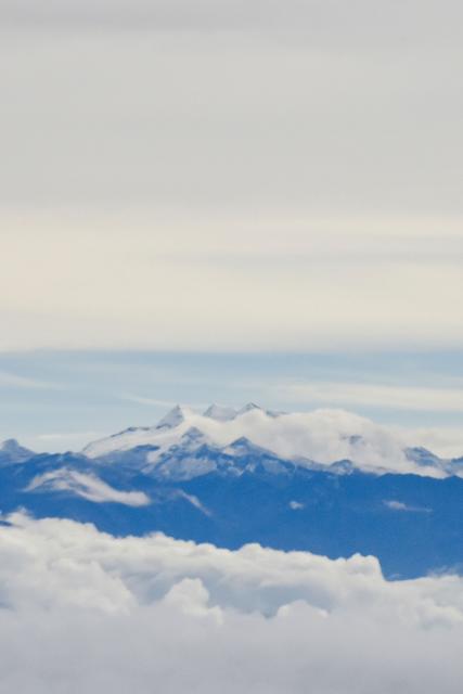 View of the Sierra Nevada de Santa Marta mountain range, in Santa Marta, Magdalena department, Colombia, on December 1, 2025. (Photo by Diana SANCHEZ / AFP)