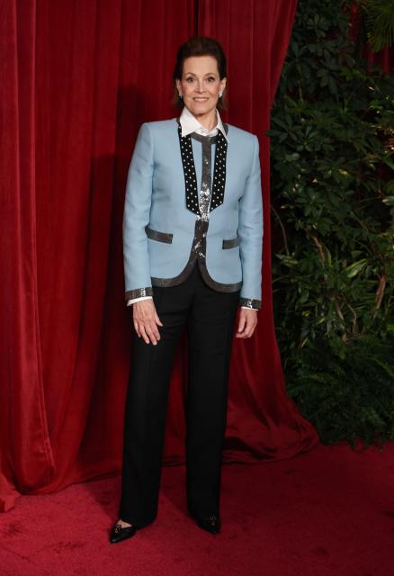 US actress Sigourney Weaver attends the premiere of Disney's "Avatar: Fire and Ash" at the Dolby theatre in Hollywood, California on December 1, 2025. (Photo by VALERIE MACON / AFP)