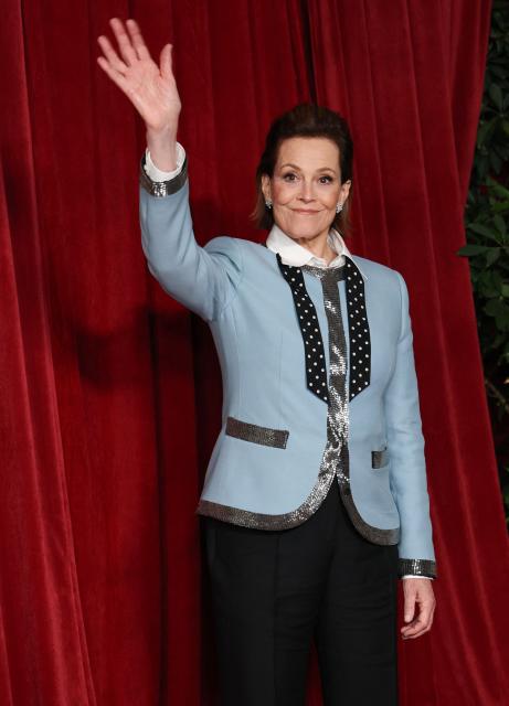 US actress Sigourney Weaver attends the premiere of Disney's "Avatar: Fire and Ash" at the Dolby theatre in Hollywood, California on December 1, 2025. (Photo by VALERIE MACON / AFP)