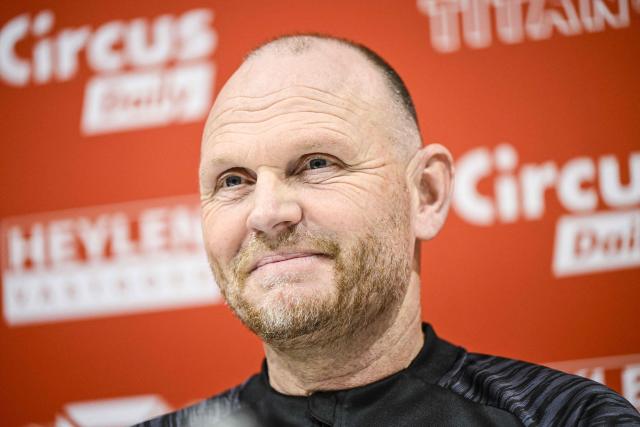 Antwerp's newly appointed Dutch head coach Joseph Oosting attends his first press conference of the Belgian Pro League football team Royal Antwerp FC, in Antwerp on December 2, 2025. (Photo by Tom Goyvaerts / Belga / AFP) / Belgium OUT